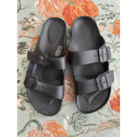 Goodfellow Co. Black Mimic Birkenstock Slip-on Sandals, Size 10 - Picture 1 of 7